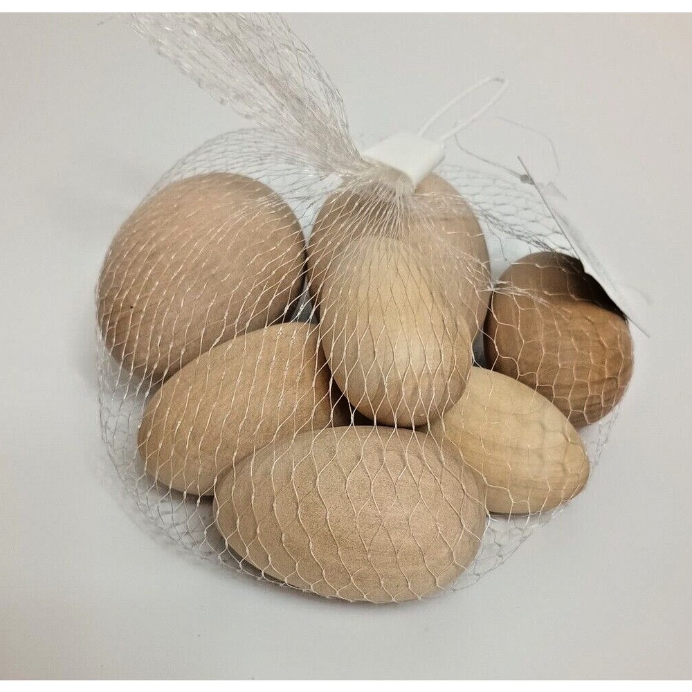 UNFINISHED DIY Wooden Eggs Make Market 7pc Size Variety for Painting Crafting